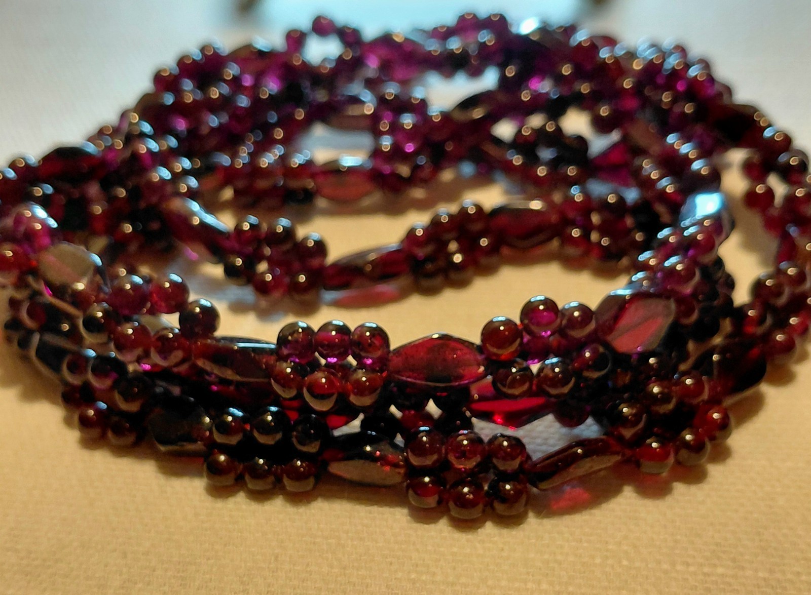 Vintage Natural Red Pyrope Garnet/Almandine Garnet Necklace Grape Clusters…