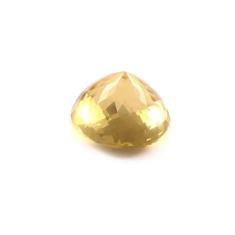 40 Carat Round Lemon Quartz Gemstone – AAA Quality, 22x15mm