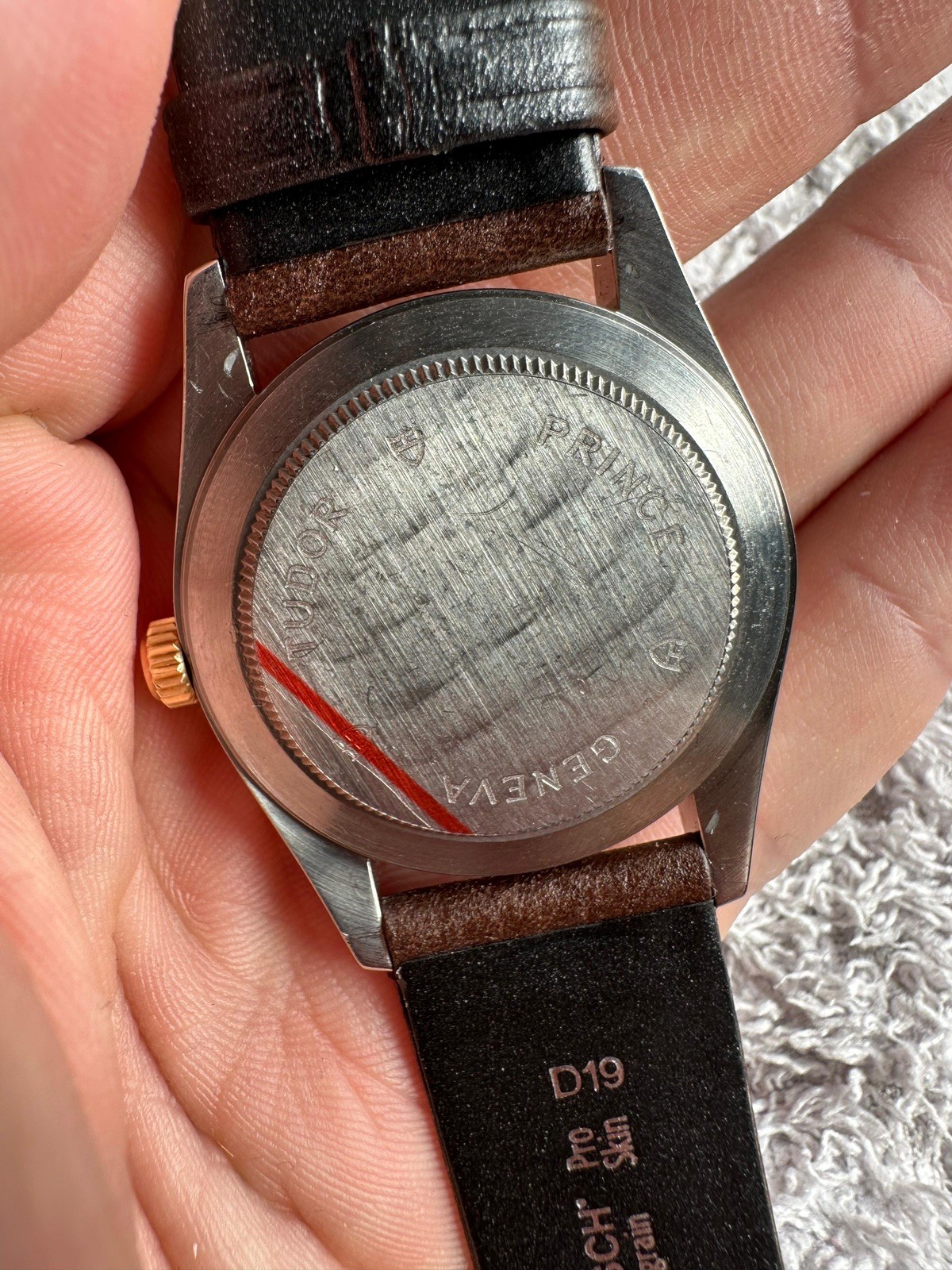 Tudor prince date mint condition amazing dial ref 74033 on leather strap