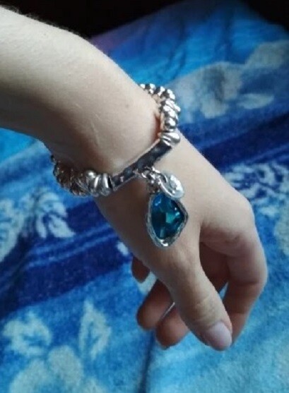 Handmade Uno STYLE De Único 50’s Stretch Bracelet ROSE (B55)