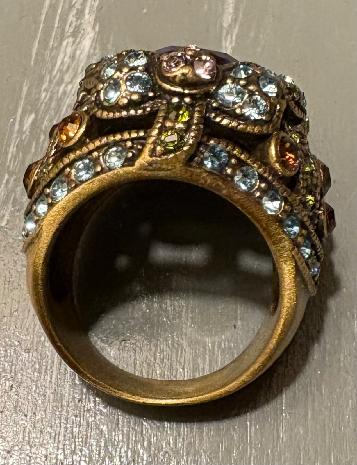Heidi Daus Ring , weighs 18 grams, multiple stones, see photos for details