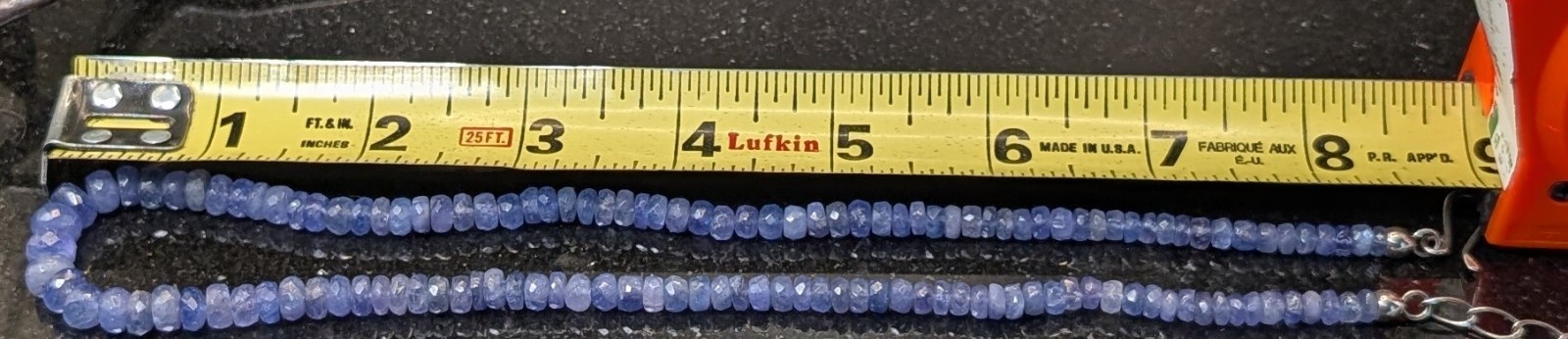 Jay King Mine Finds Sterling Tanzanite Beaded Necklace DTR Adjustable