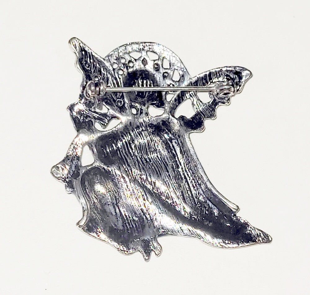 K&M Believe in Angels Enamel Brooch Pin New in Box 2 1/8″