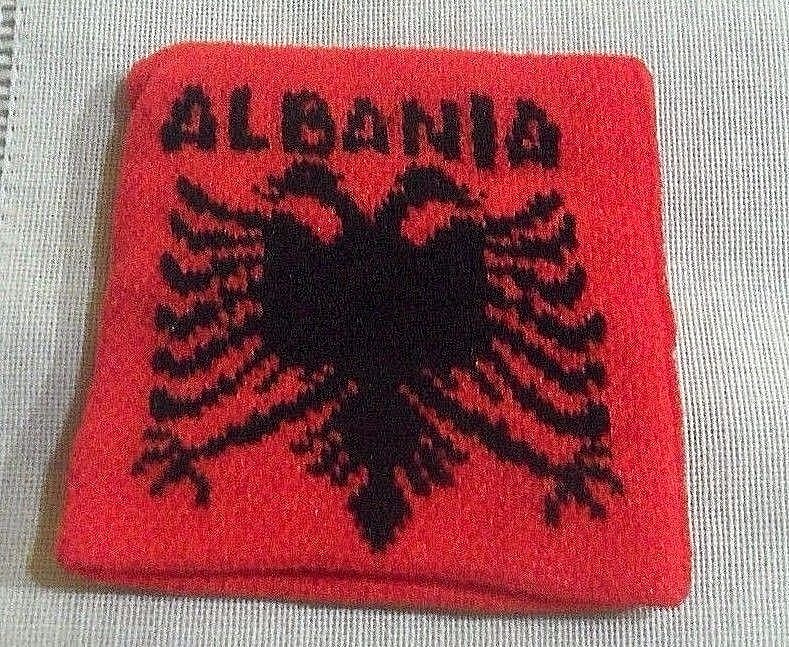 NEW ALBANIAN FLAG WRIST BAND-ELASTIC FLAG SPORT UNISEX BRACELET-ALBANIA SOUVENIR