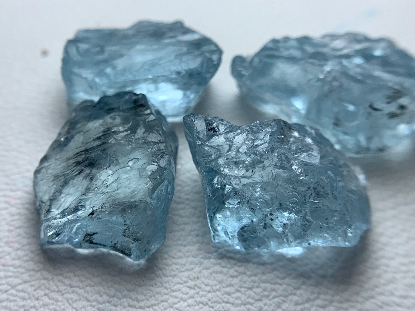 32 Carats Gorgeous Nice Color Aquamarine lot from Mozambique