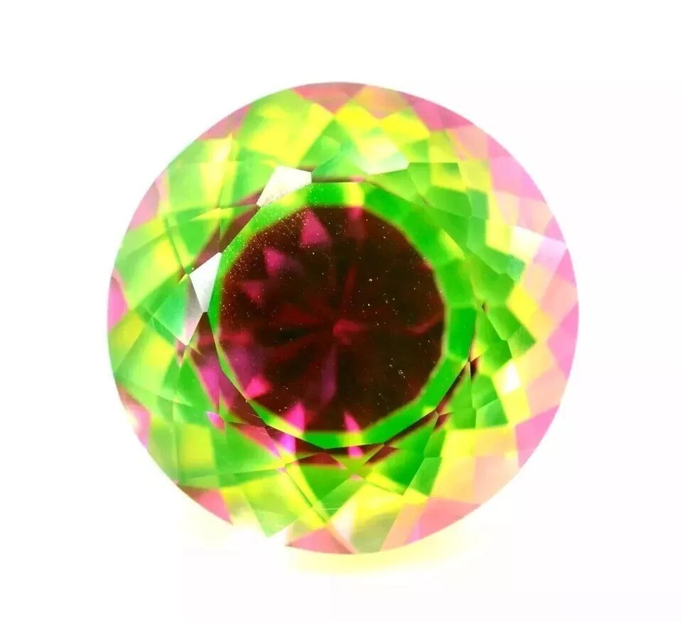 Pitambari Sapphire Bi-Color Round Cut 7-8 Ct Natural Certified Loose Gemstone