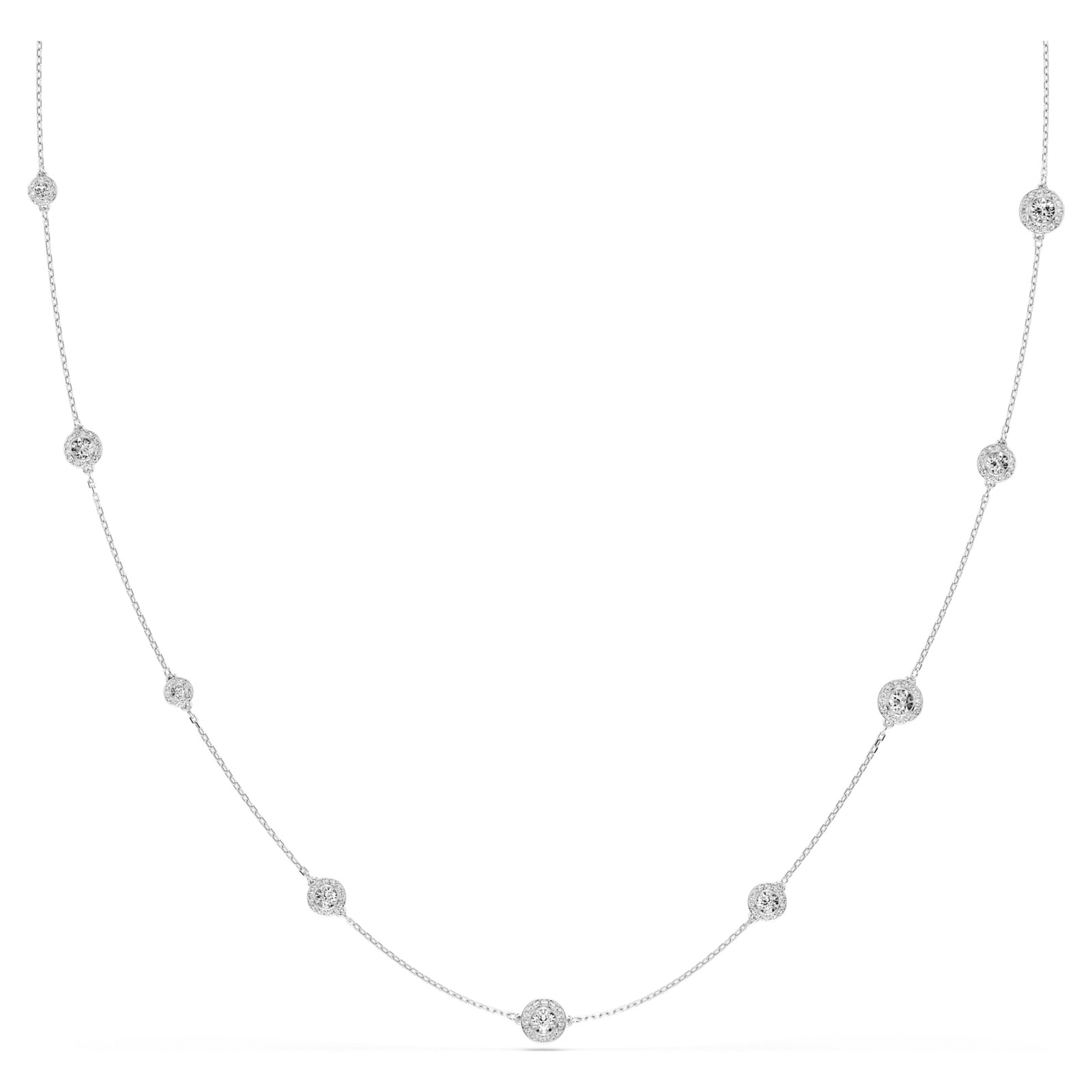 Swarovski Una Angelic Strandage Necklace Round Cut White, Rhodium Plated 5733197