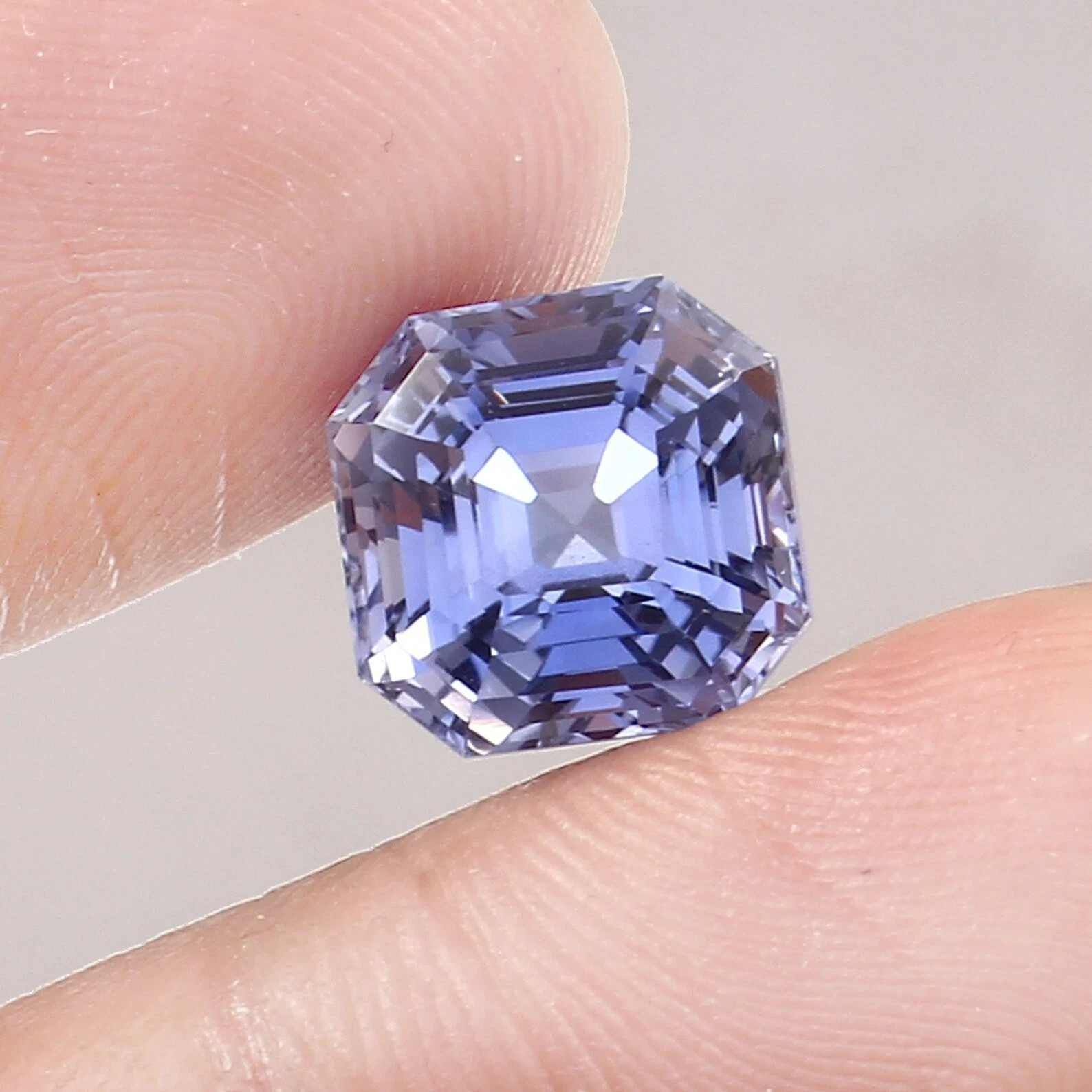 10.20 Ct Flawless Natural AA+ Blue Sapphire Asscher Cut Certified Loose Gemstone