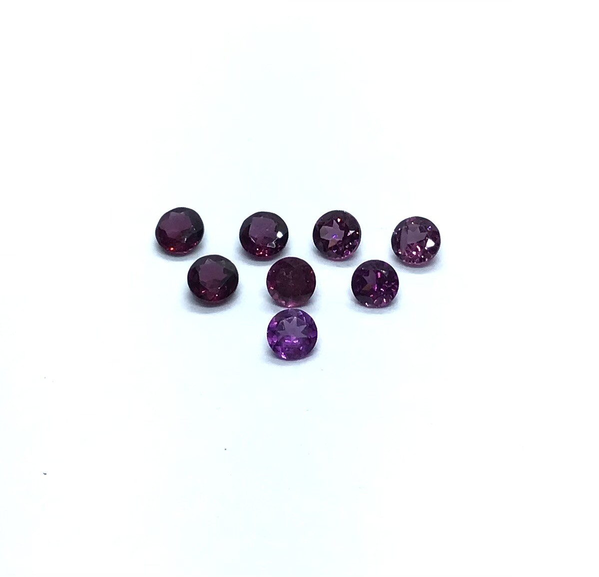 Pink Rodholite Garnet Round Cut Faceted Natural Loose Gemstone Making Jewelry