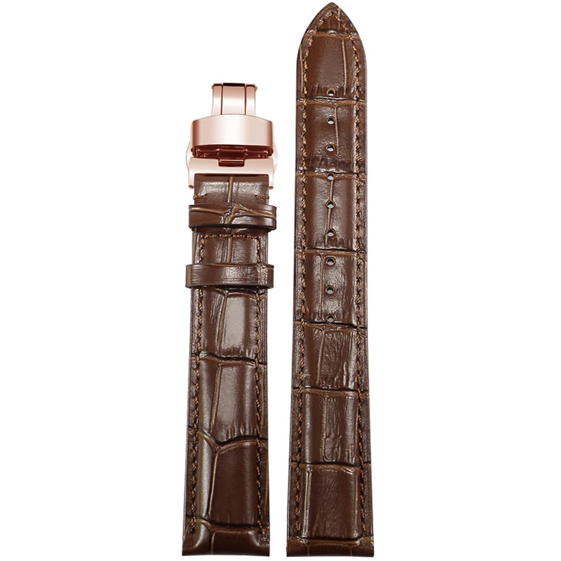 Genuine Cowhide Leather Watch Band Universal Strap 12-23mm Replacement