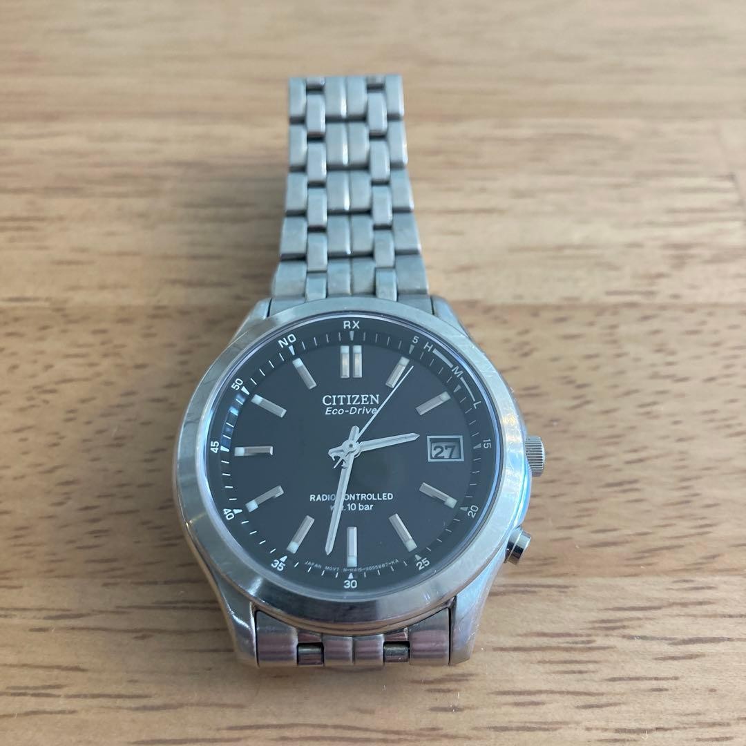 CITIZEN Eco Drive Radio Controlled Watch Silver Stainless Steel 14cm 5.5in Wrist