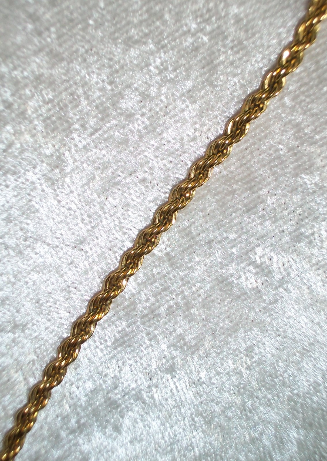 Vintage 1/20 12 Karat Yellow Gold Filled Twisted Rope Chain Bracelet
