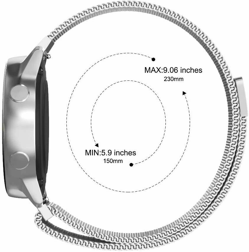 18mm 20mm 22mm Magnetic Milanese Loop Bracelet Watch Band Universal Wrist Strap