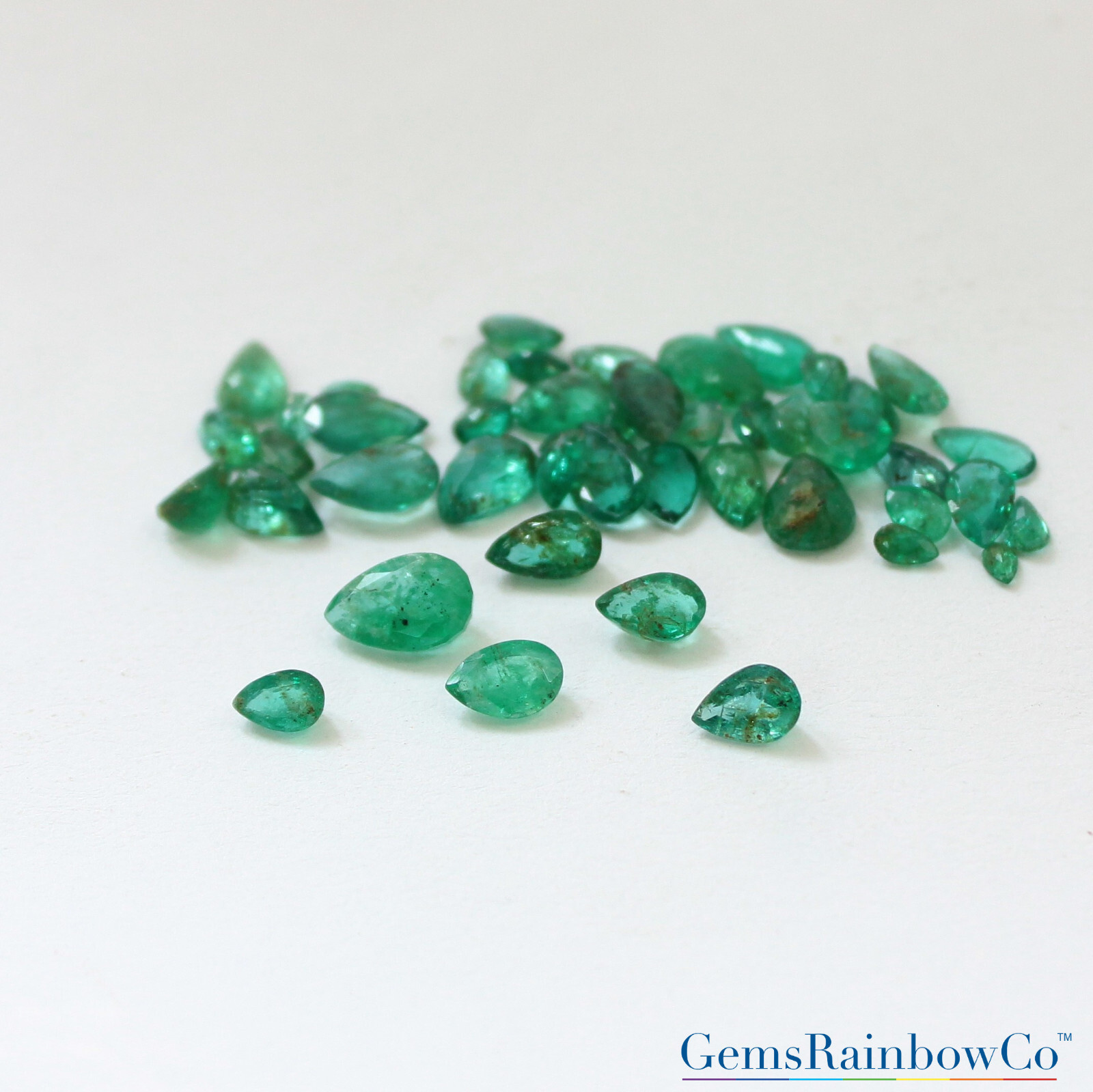 Natural Emerald Multiple Shape And Size Green Faceted Loose Gemstones, #645.