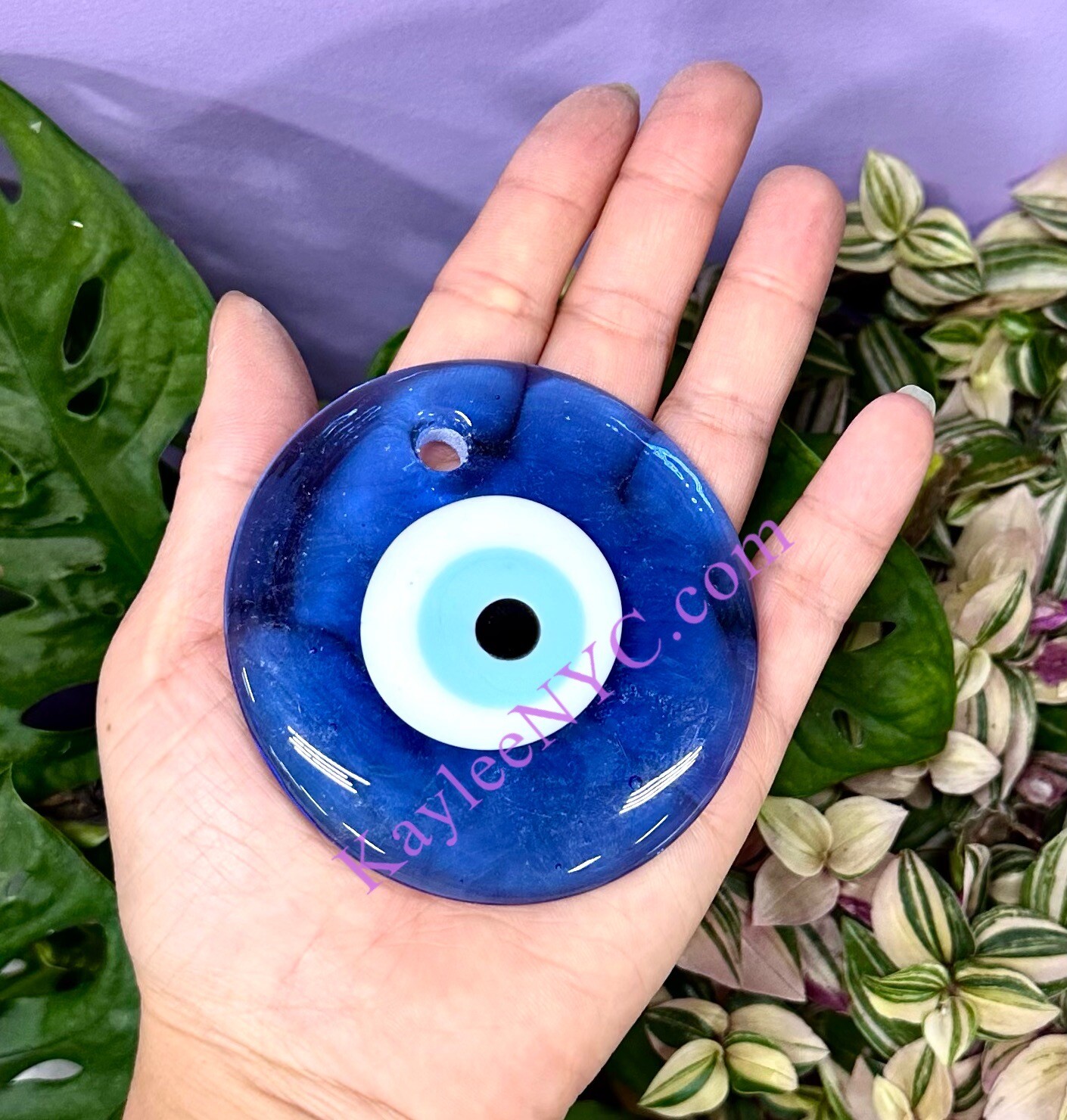 Wholesale Lot 8 Pcs Evil Eye Blown Glass Ornaments