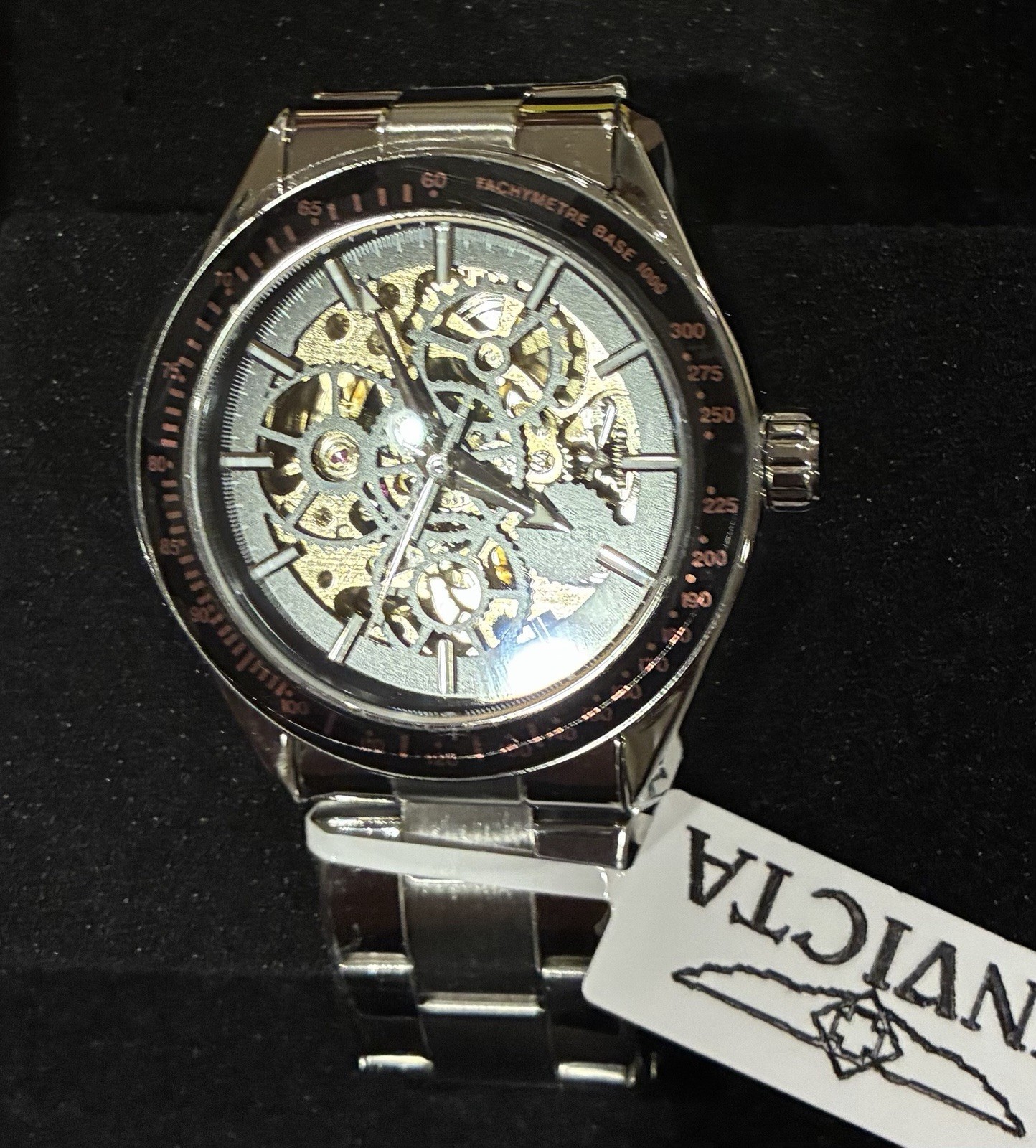 Invicta Objet D Art Excelsior Men’s Automatic Skeleton Dial Watch 43mm Silver