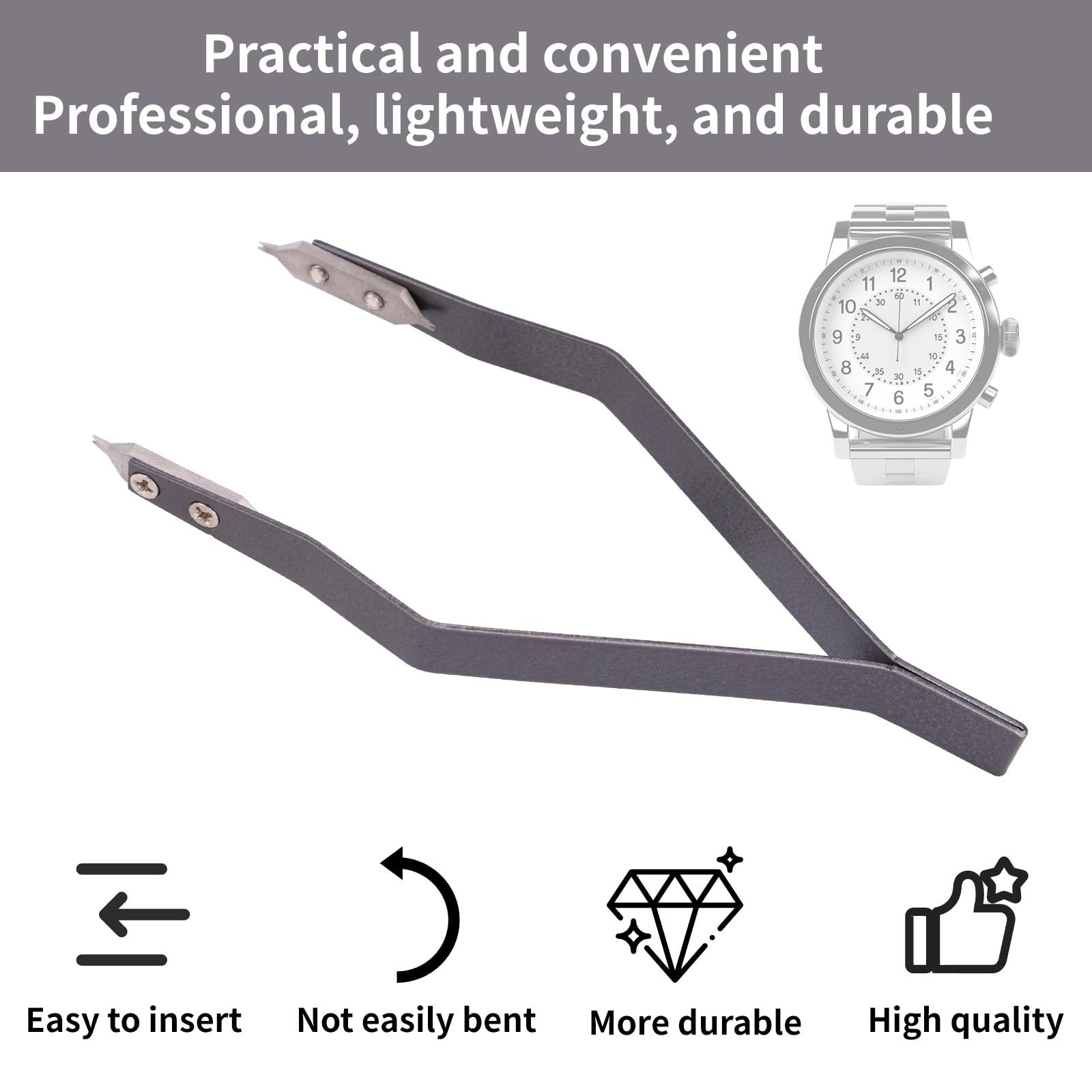 Spring Bar Tweezers, Aluminum Alloy Spring Bar Pliers Tool for Band Adjustmen…