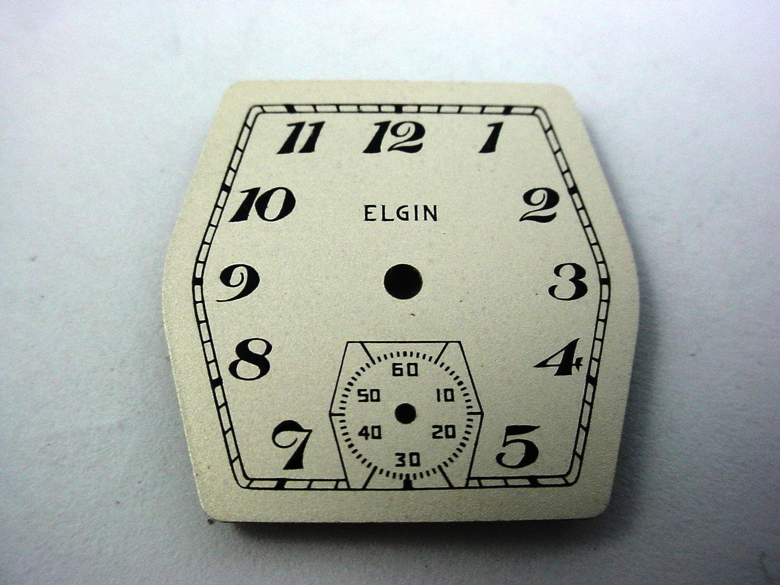 Elgin 4/0s #2016 Pearl 25.17mm by 25.14mm Vintage Watch Dial Subdial 6.88mm NOS