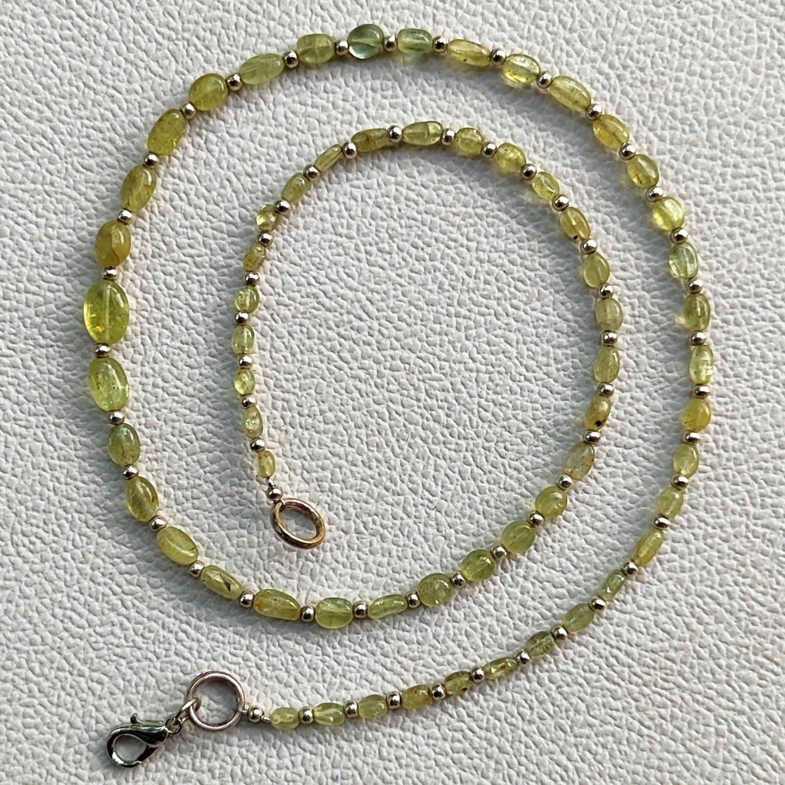 Natural Chrysoberyl Cats Eye 5-8mm Smooth Nugget Gem Beads 17″ Necklace India