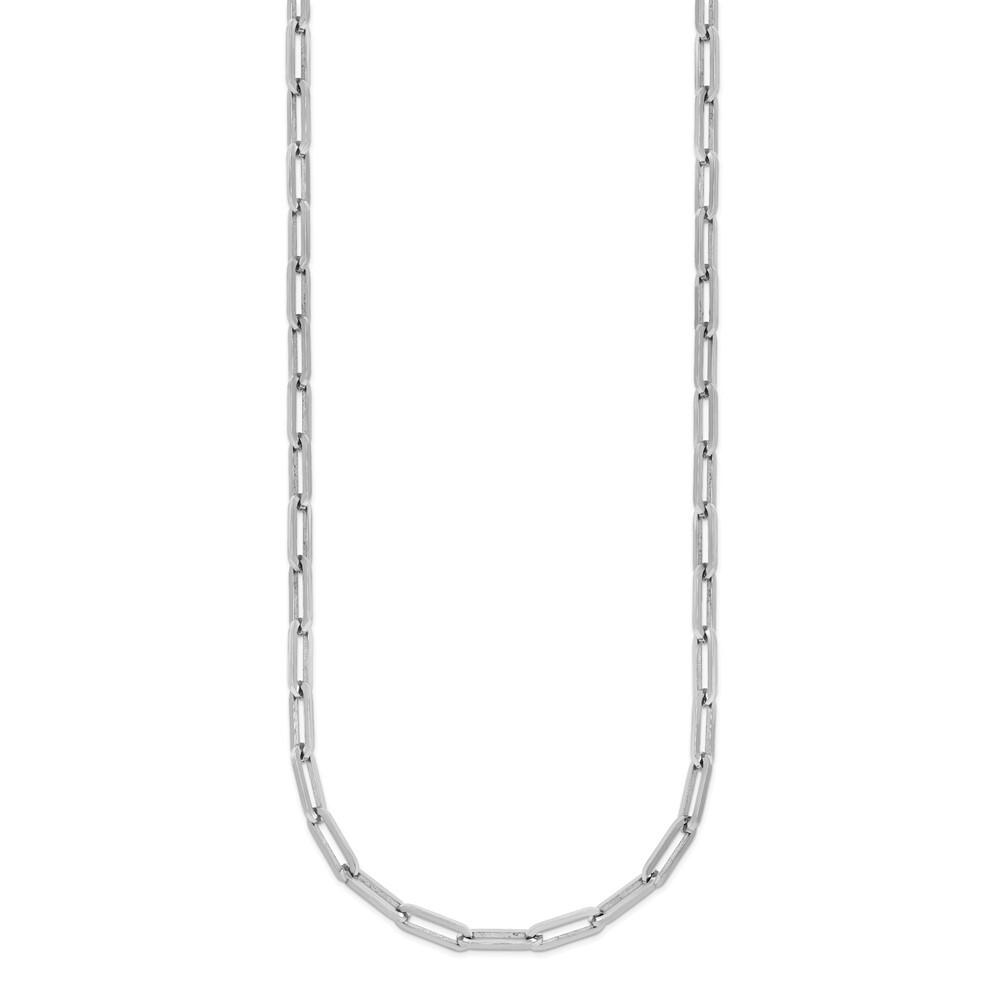 950 Platinum Polished 3.7mm Solid Paperclip Link Chain Necklace 16″- 19.39gram