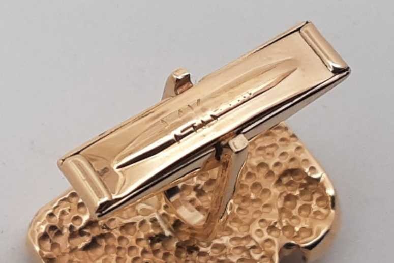14k Yellow Gold Nugget Cuff Links 15.9 Grams Eb0726erxsa