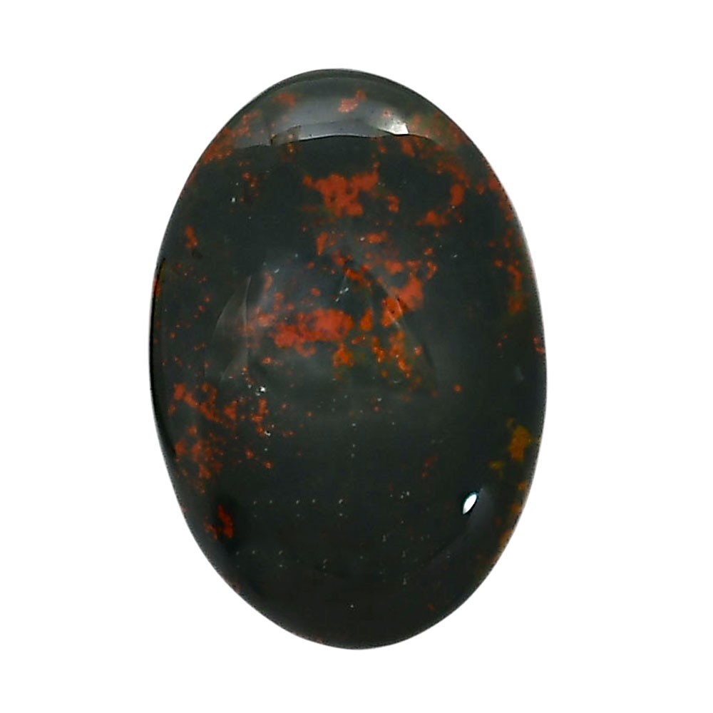 Natural Blood Stone 21.5×31.2×6.5 mm Oval Shape Polished Gemstone LS32-05229