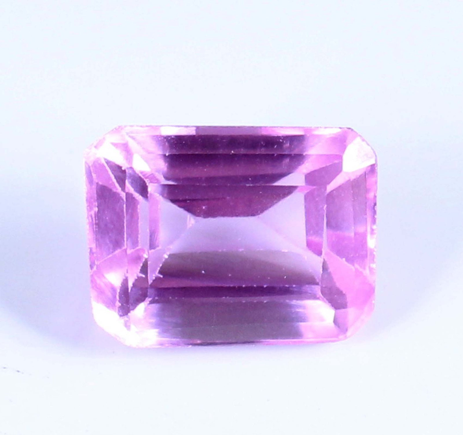 AGI Certified Mogok Pink Ruby 9.65 Ct Natural Emerald Cut Gemstone
