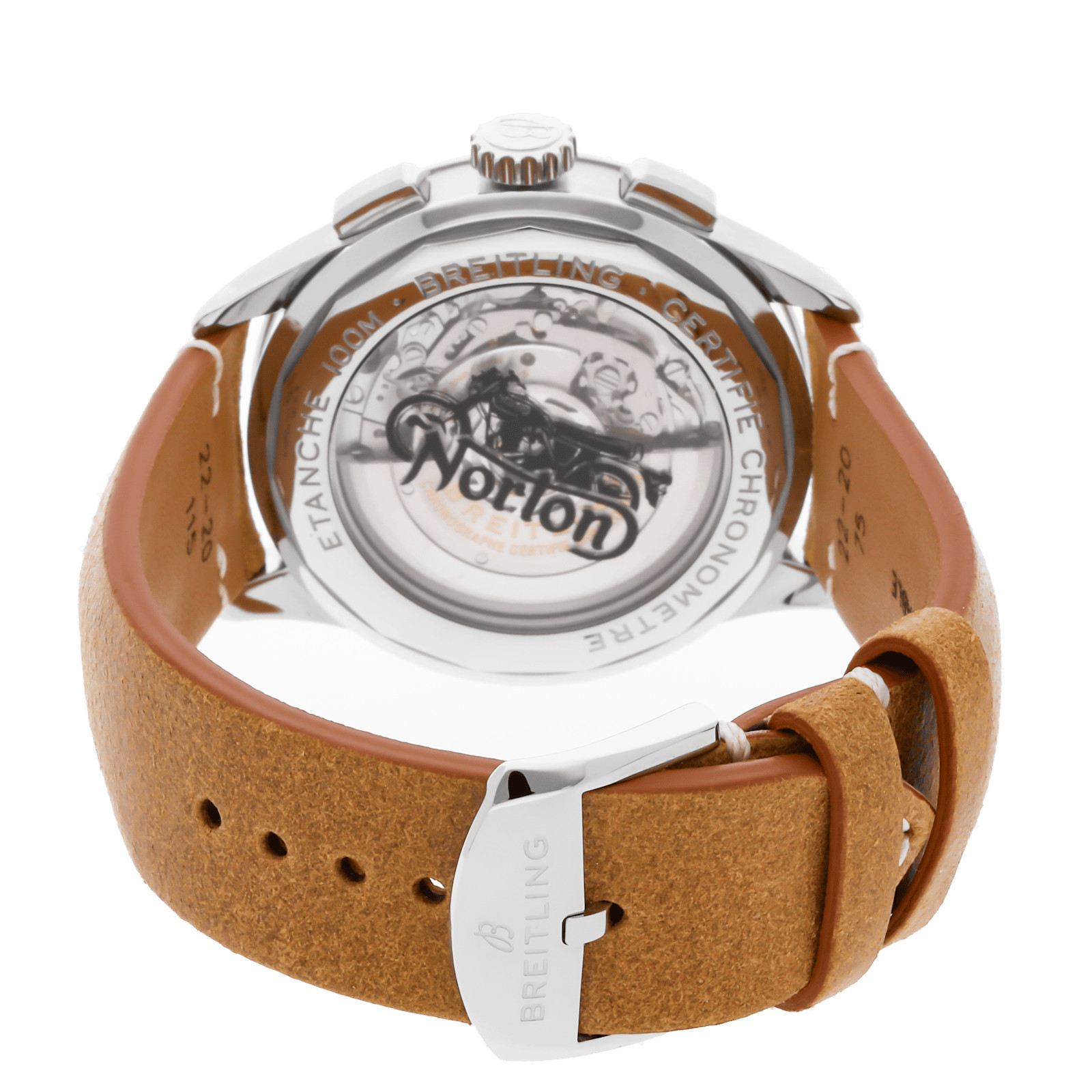 Breitling Premier B01 Chrono Norton SS auto 42mm Strap Watch AB0118A21B1X2