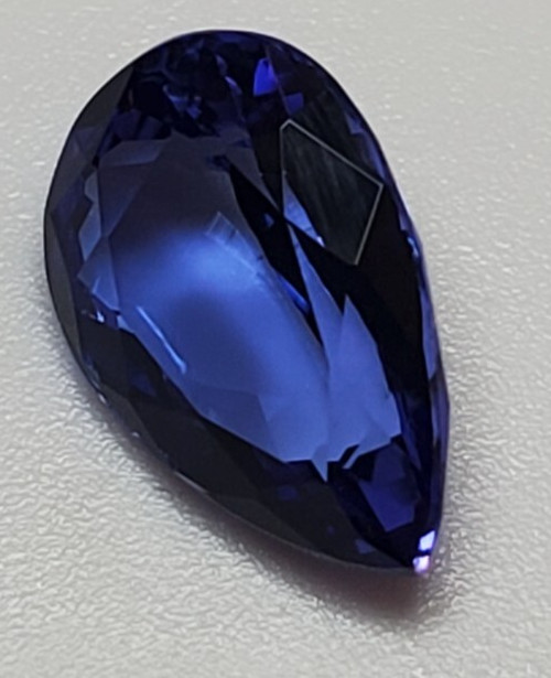 1.98 CTS , PEAR-SHAPED, TEARDROP CUT BLUE TANZANITE 10.25 MM – USA SELLER
