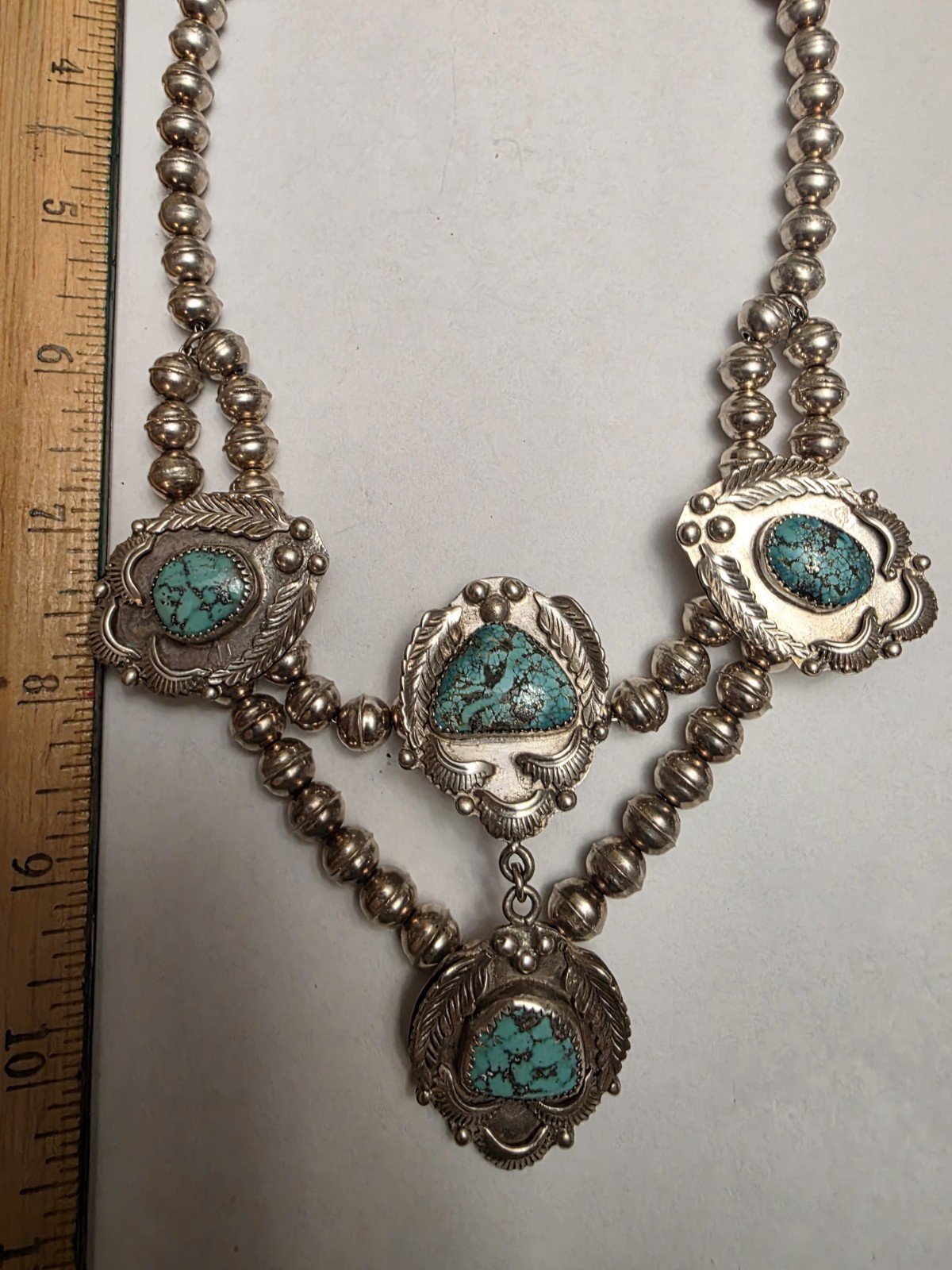 David K Lister DKL Turquoise Necklace 16.5 In Length