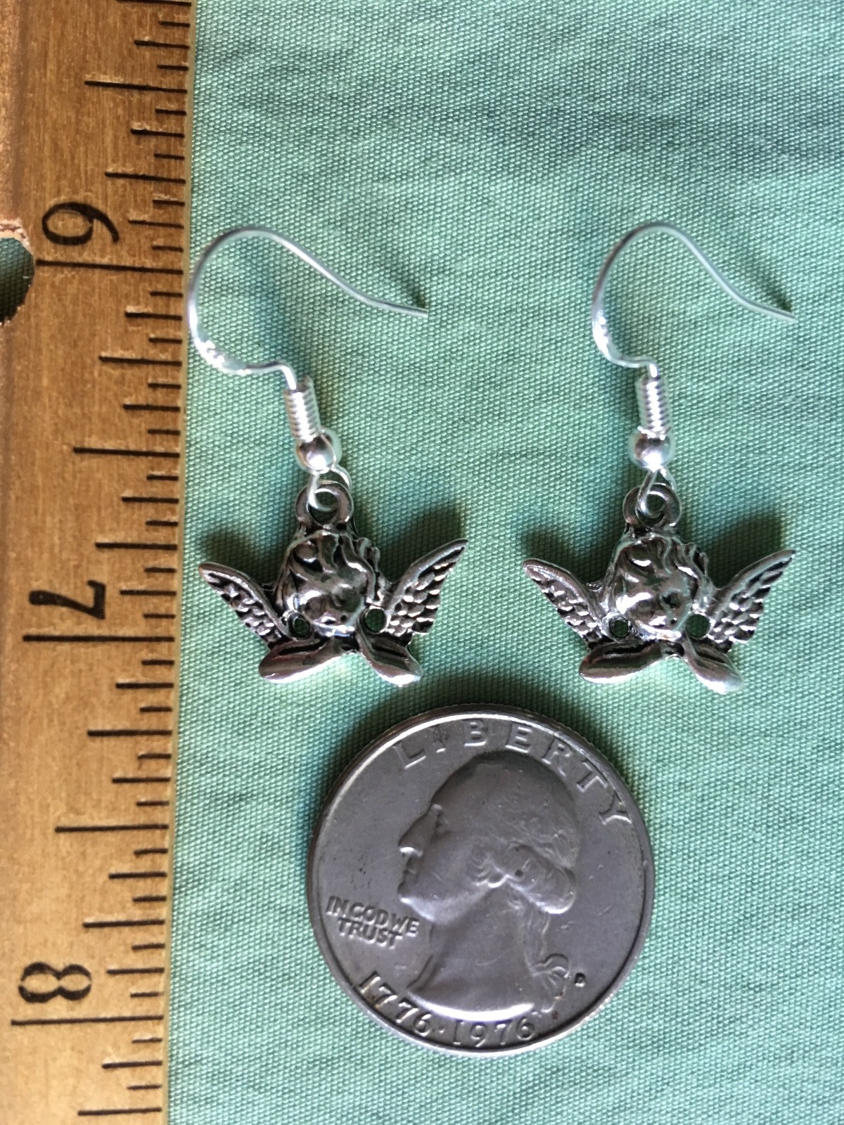 CHERUB ANGEL EARRINGS – Pewter with Sterling Silver Ear Wires (GP on request)