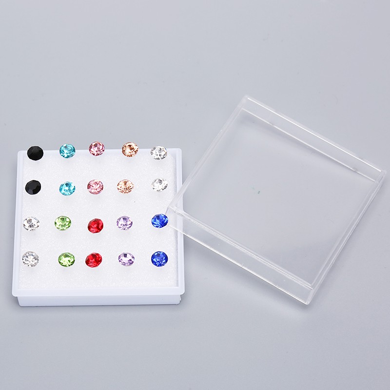 10Pairs/20Pairs Set Rhinestone Crystal Stud Earrings Small Earrings Jewe JdFkj