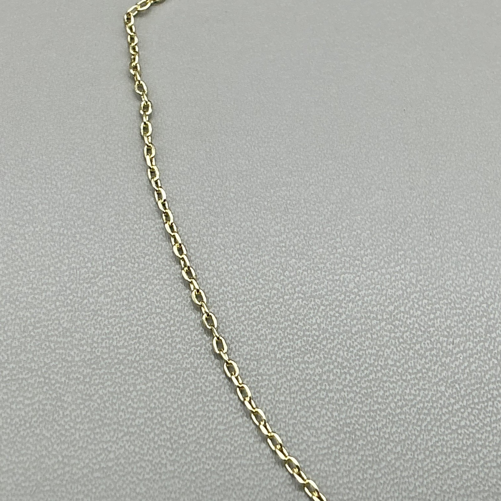 Pavoi Necklace Gold Tone Chain Red Round Stone Pendant Adjustable Slider Womens