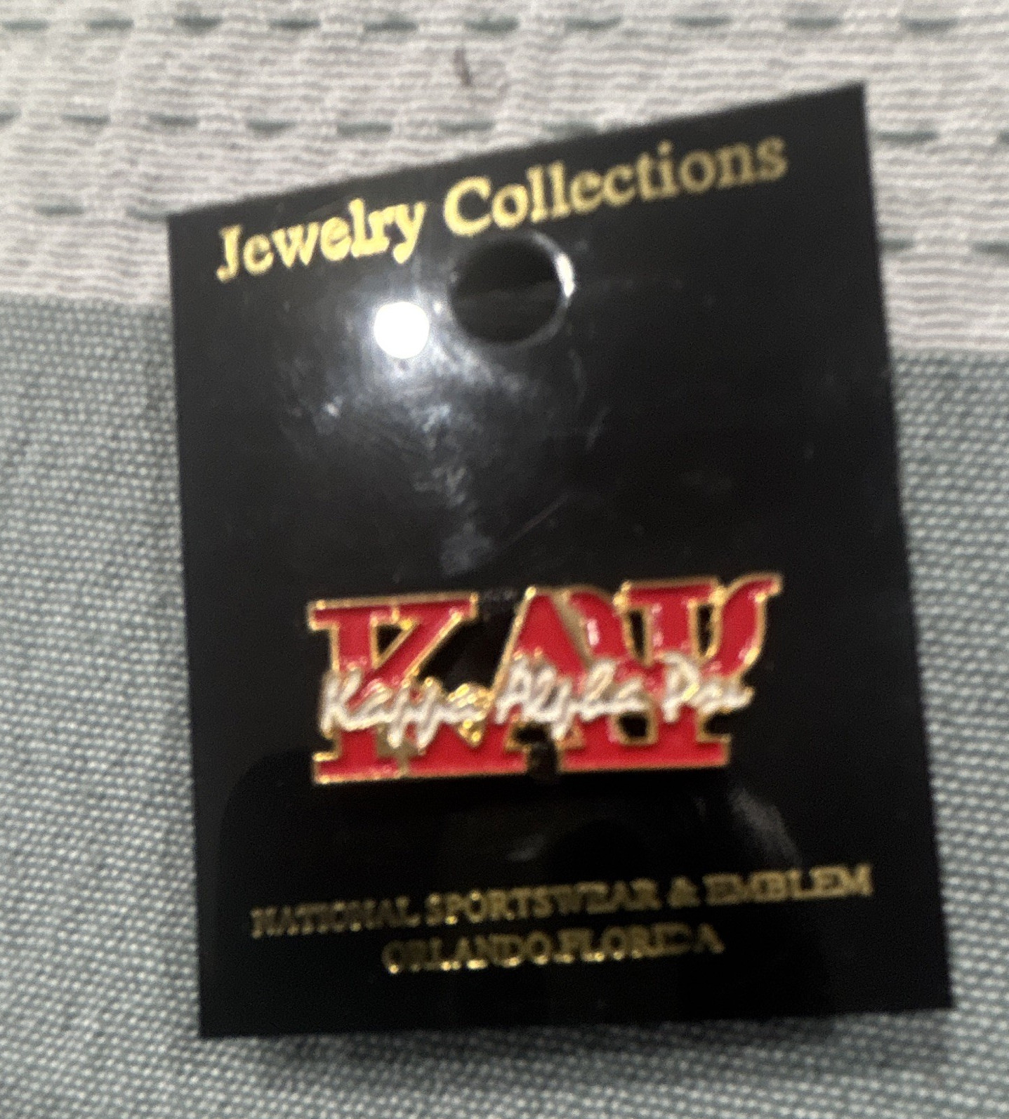Kappa Alpha Psi KAY Metal Enamel Lapel Pin Clutch Back Red Gold White