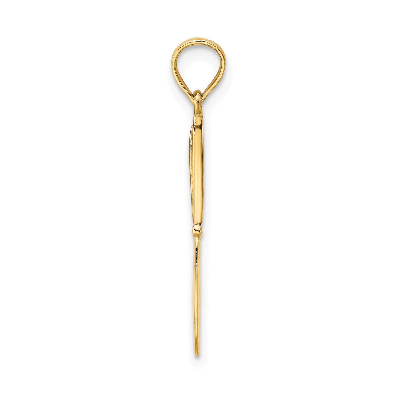 14k Yellow Gold Mini Knife Utensil Charm Pendant Chef Jewelry 20.6 mm