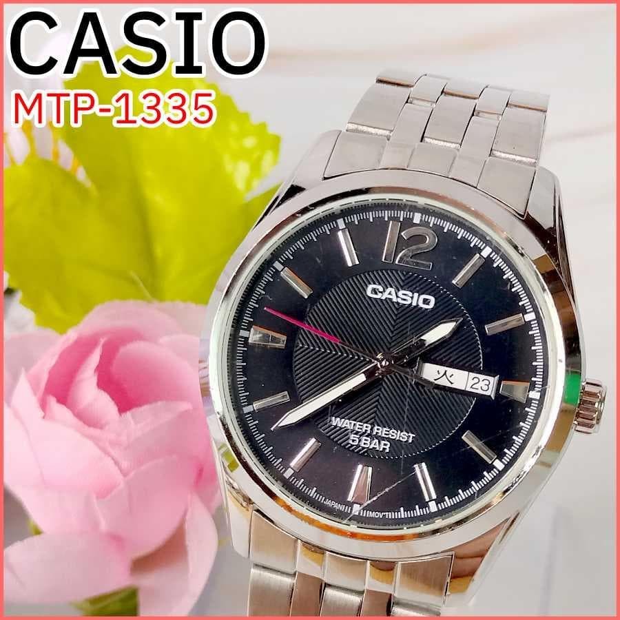 [New Battery] Casio Men’s Watch Day-Date Quartz Working MTP-1335