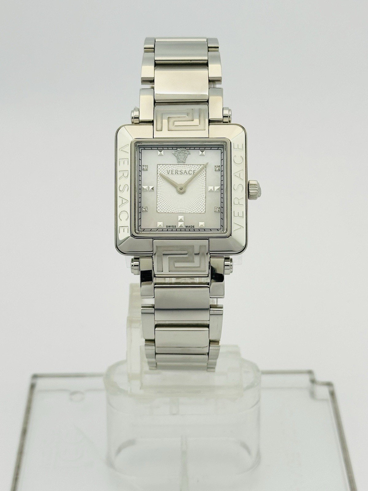 Versace Women’s 88Q99SD497S099 Rêve Carré Diamonds Stainless Steel Watch 88Q