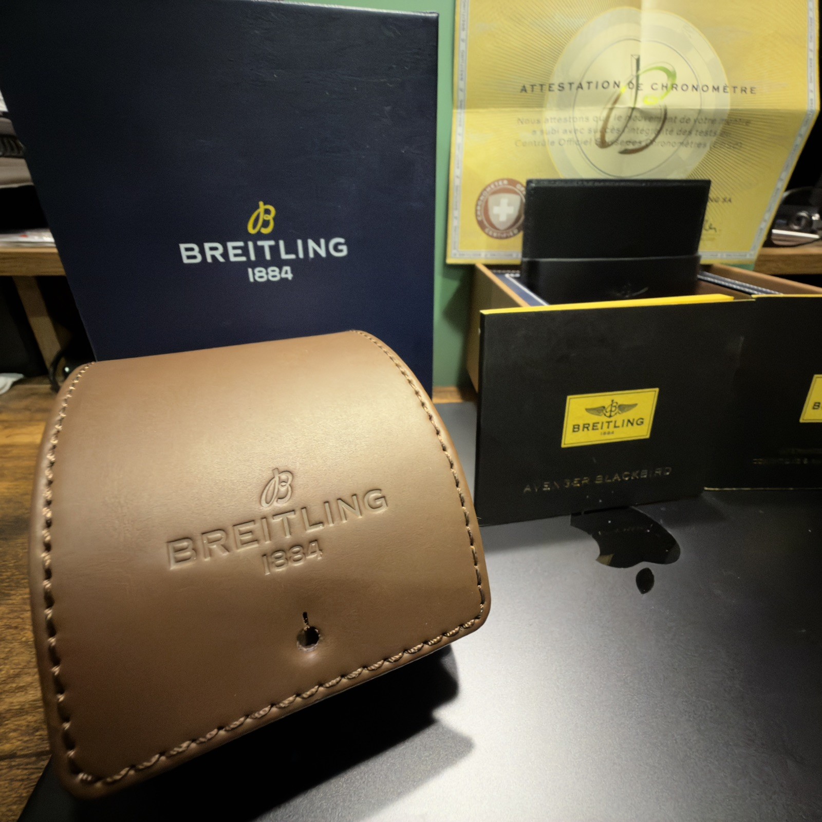Breitling Avenger Blackbird 48MM Titanium Canvas Strap Men’s Watch V1731010 BD12