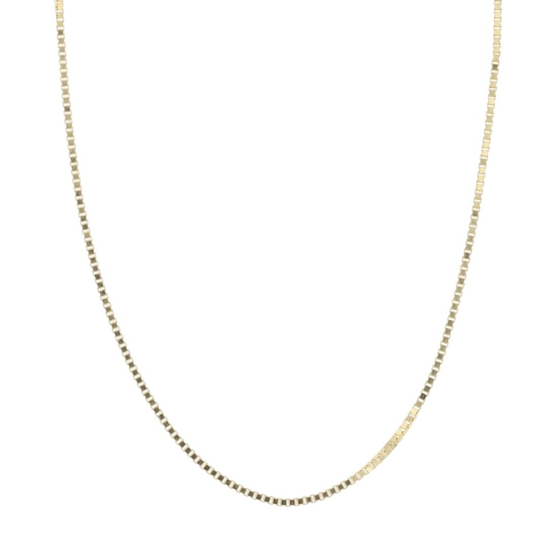 Midas 1mm Box Link Chain 18″ Necklace 14k Yellow Gold Türkiye 2.51 Grams