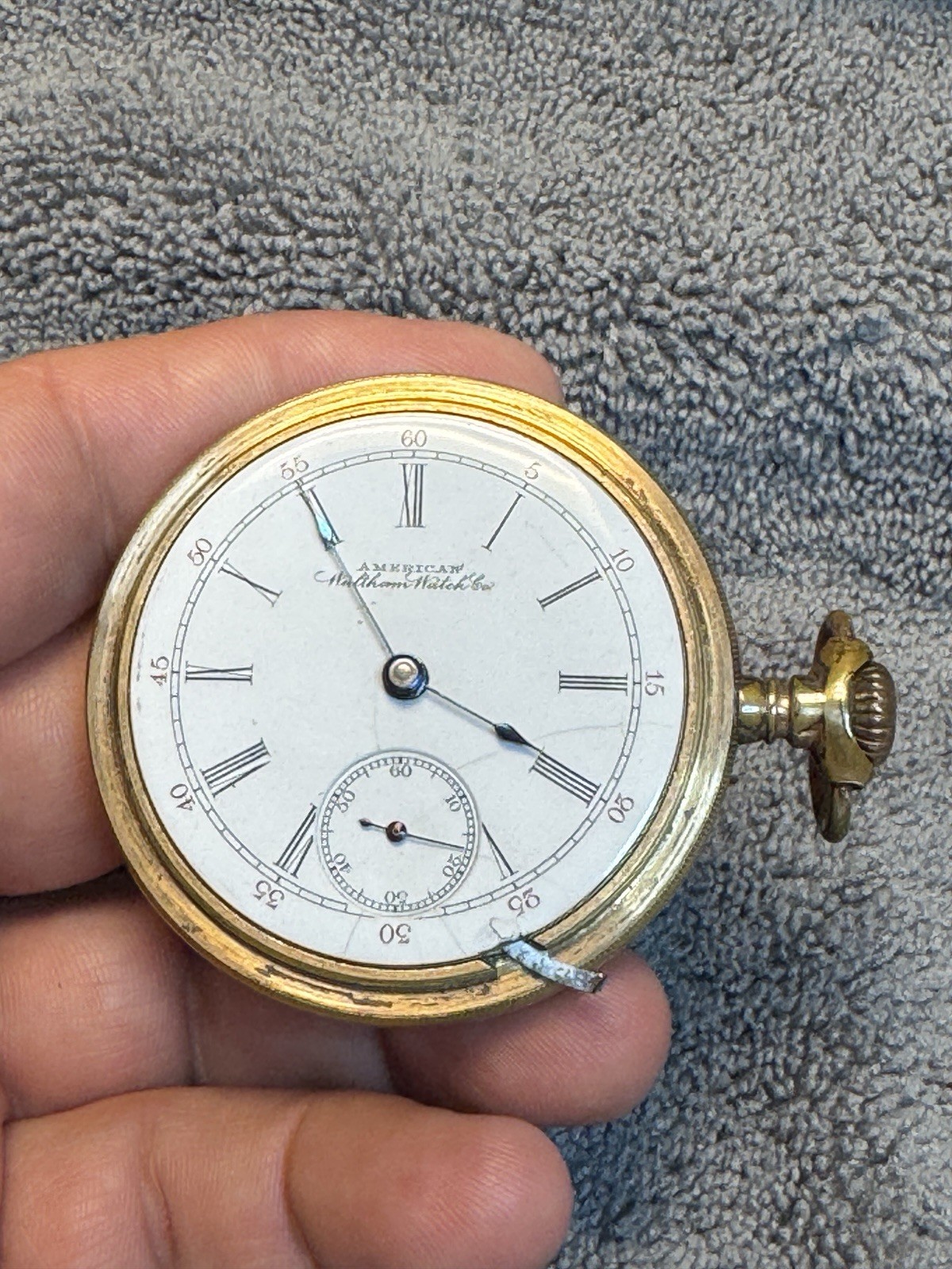 Vintage American Waltham 1883 Watch Co Pocketwatch Running But Untested
