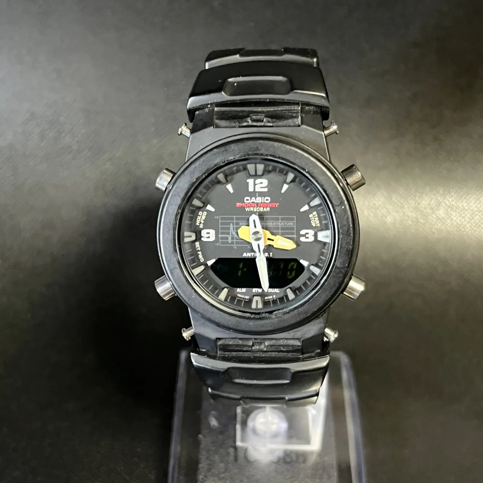 [Working Condition] CASIO G-100 G-SHOCK Analog-Digital Quartz Watch, Battery Rep