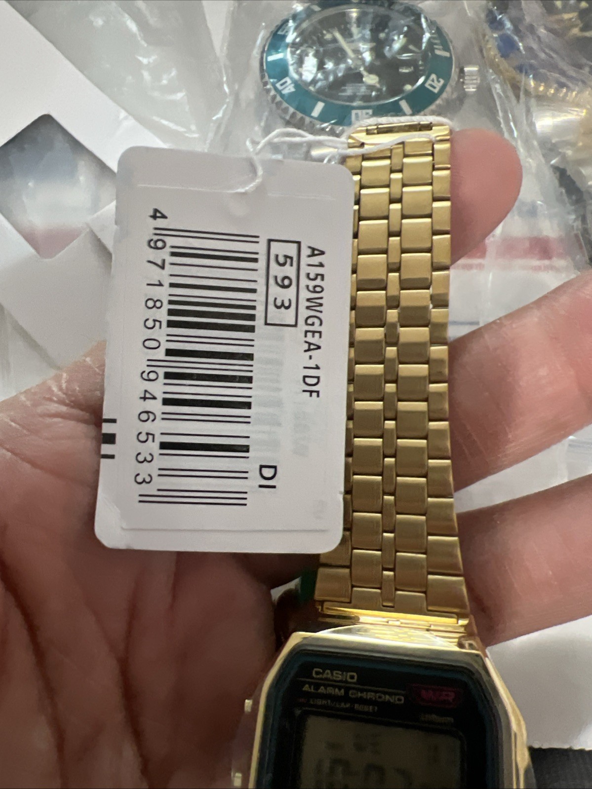 CASIO Unisex Wrist Watch A-159WGEA-1DF🎁Chronograph(NICE WATCH!)🥶
