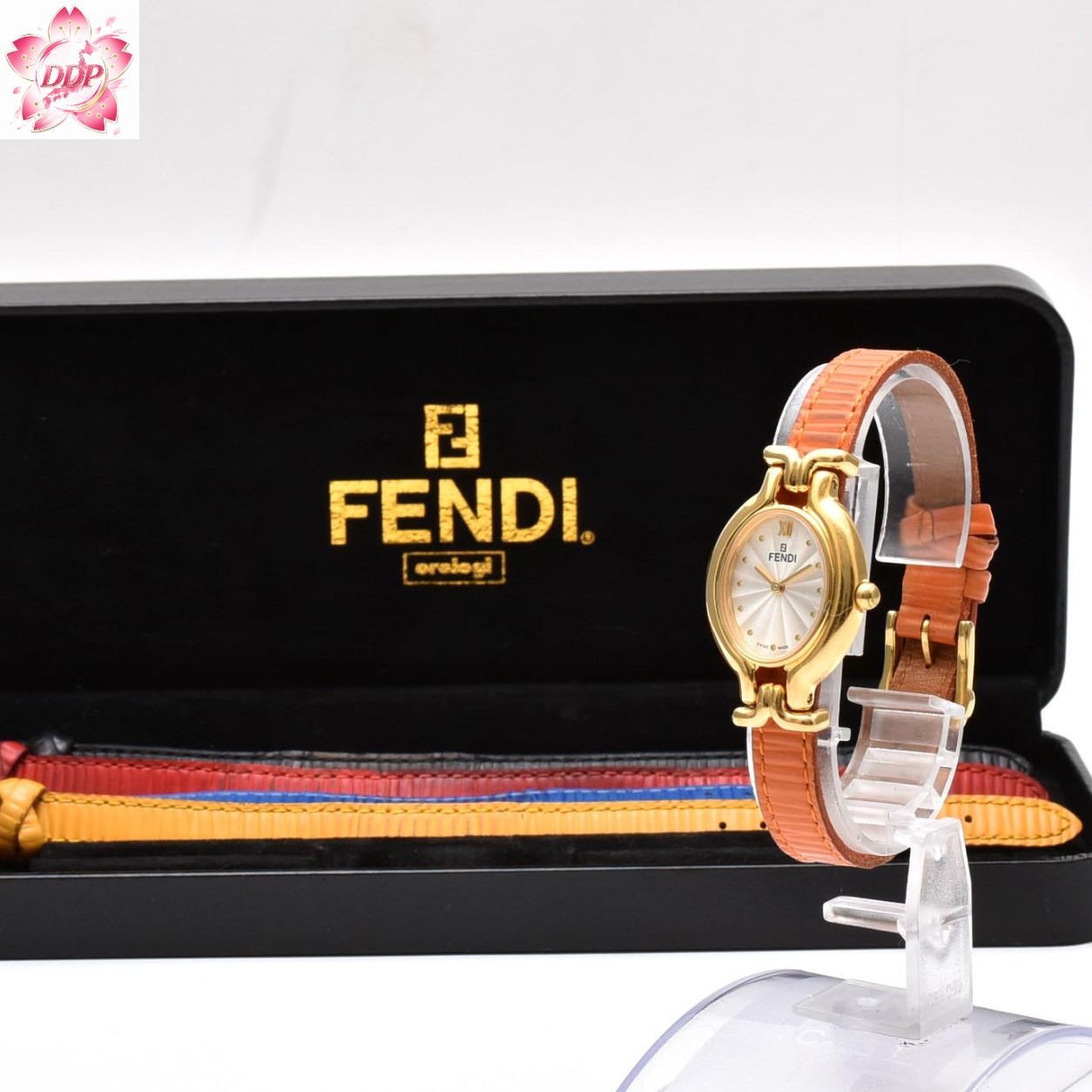 [NEAR MINT] FENDI 640L Change belt 5 colors Quartz Women’s Chameleon Watch Japan