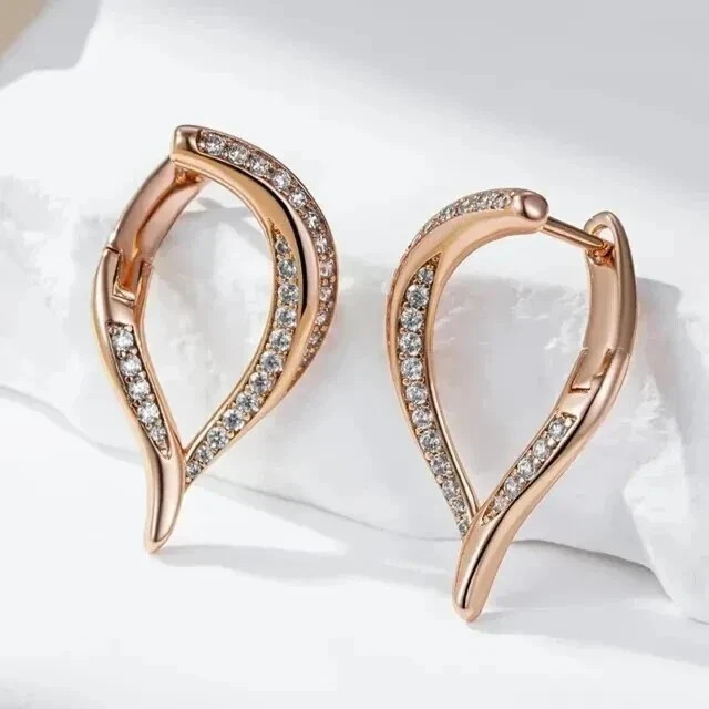 Women’s Engagement Hoop Earrings Round Cut Simulated Diamond 925 Starling Silver