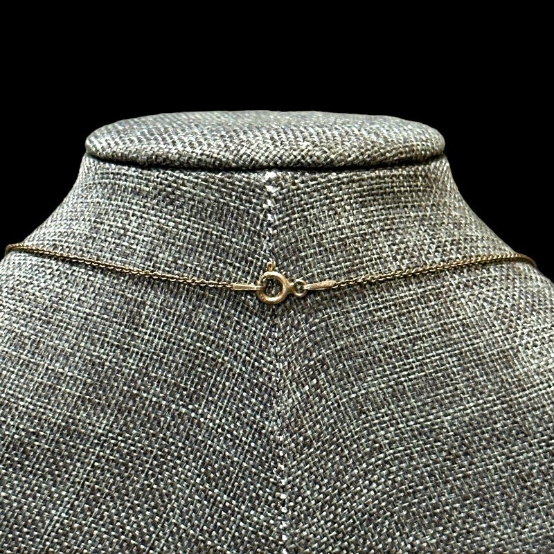 Vintage Diamante Heart Pendant Necklace Silver Tone with 18 Inch Chain