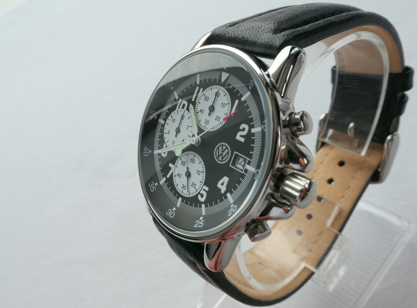 VW Volkswagen Classic Aviator Pilot Driver Sport Car Accessory Watch Chronograph