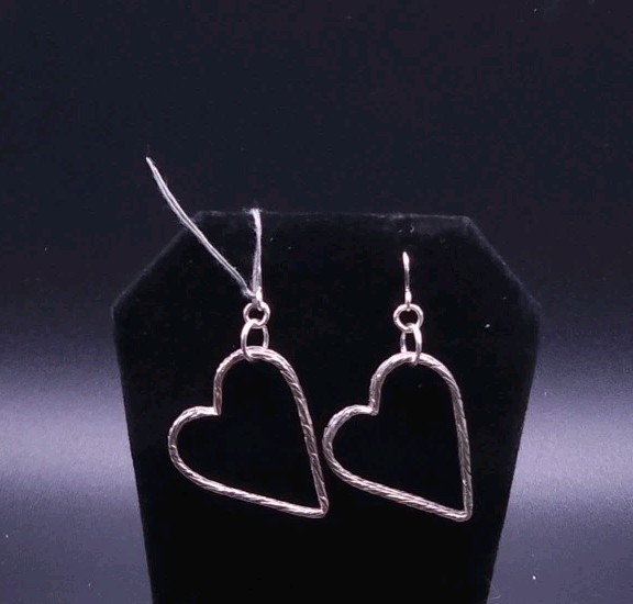 Handmade Sterling 925 Earrings By Little Jem Designs, LJD Crown Of Thorns Heart