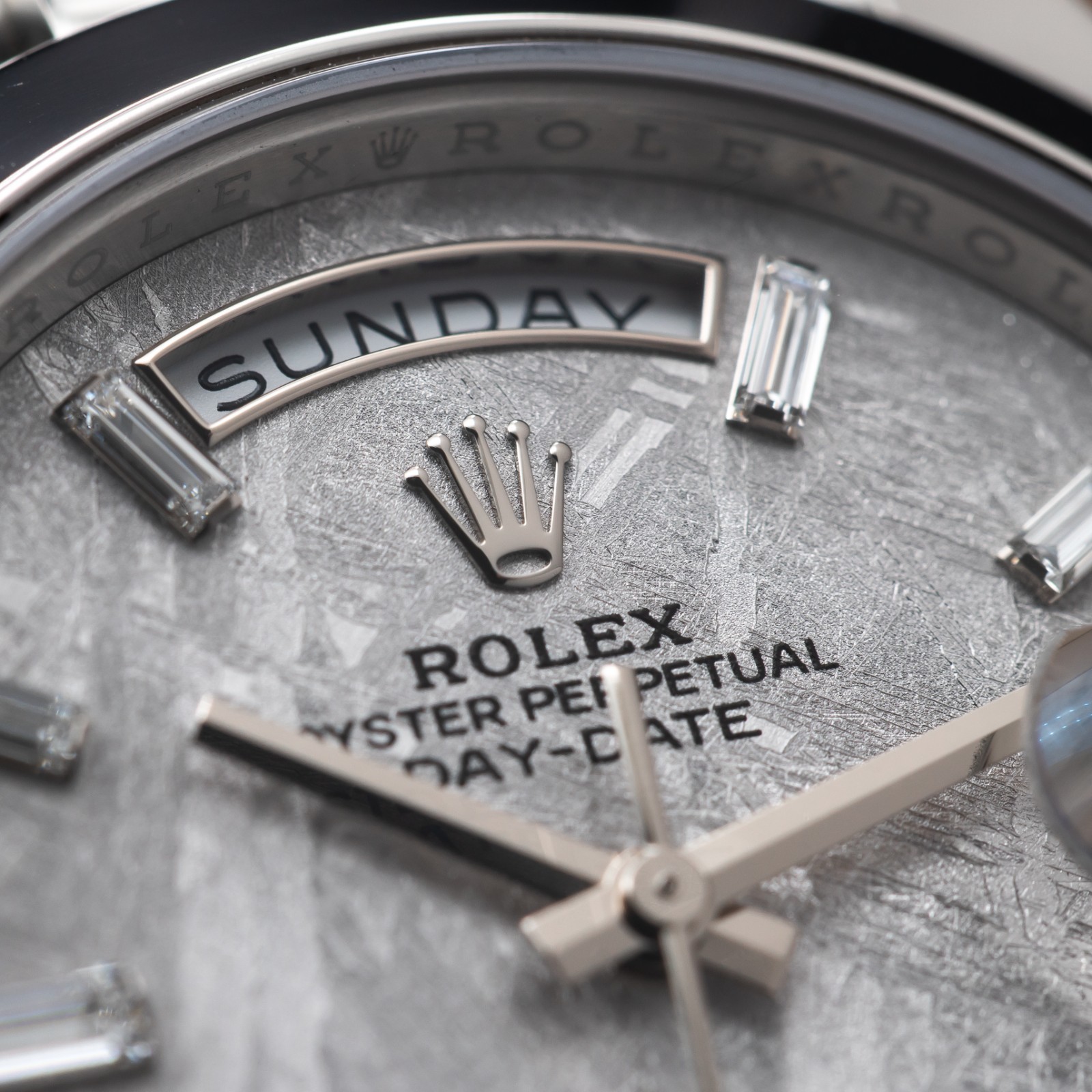 ROLEX Day-Date 40 Platinum President Meteorite Dial 228206