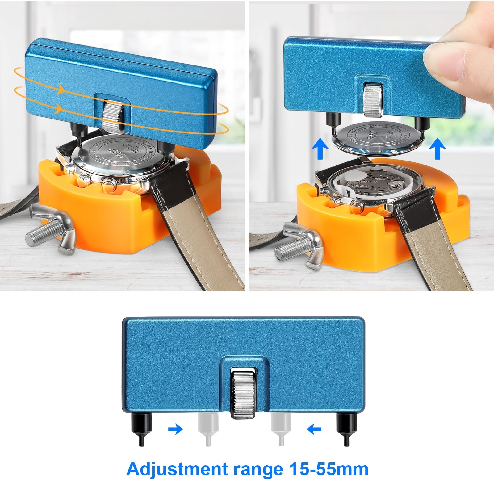 JOREST Watch Battery Replacement Tool Kit, Wrench Back Remover for Blue
