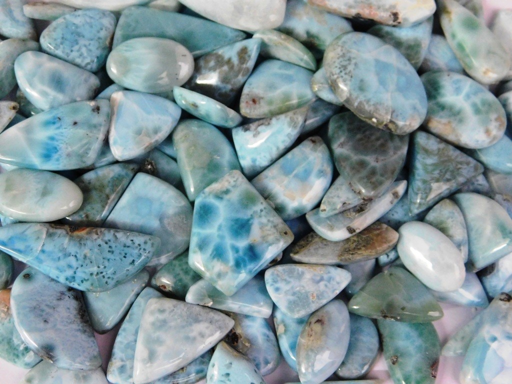 Larimar cabochon Loose gemstones Fancy Jewelry Making Wholesale Lot 71253